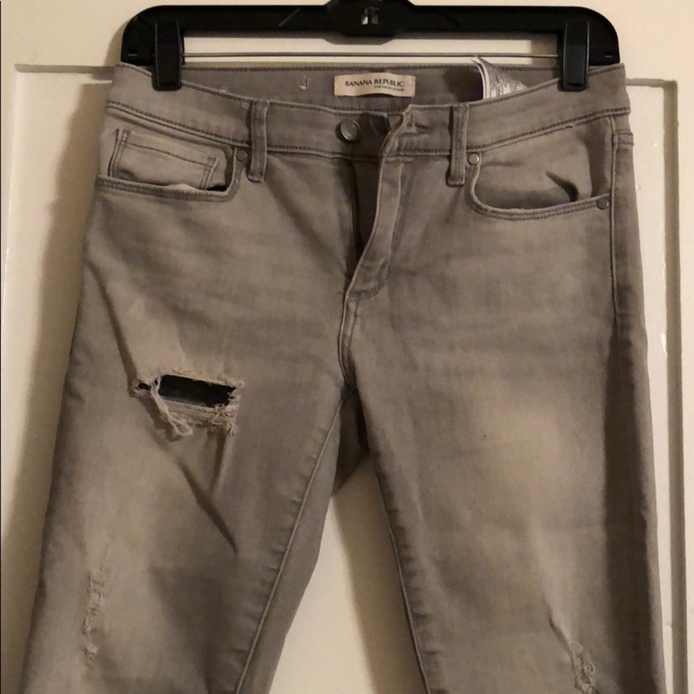 Distressed gray jeans!